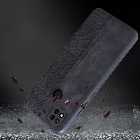 AZNS For Xiaomi Redmi 10A / Redmi 9C / Redmi 9C NFC PU Leather Coated TPU Case Anti-drop Imprinted Pattern Phone Cover