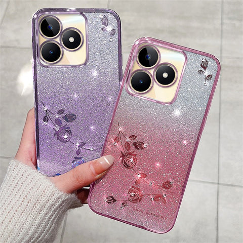 KADEM For Xiaomi Redmi 13 5G / 13 4G / Poco M6 4G Case Flowers Gradient TPU Phone Cover