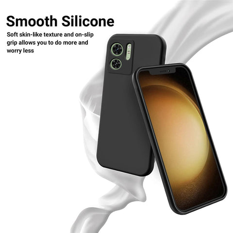 For Motorola Edge (2023) 5G Case Liquid Silicone Phone Cover with Hand Strap