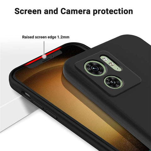 For Motorola Edge (2023) 5G Case Liquid Silicone Phone Cover with Hand Strap