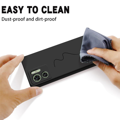 For Motorola Edge (2023) 5G Case Liquid Silicone Phone Cover with Hand Strap