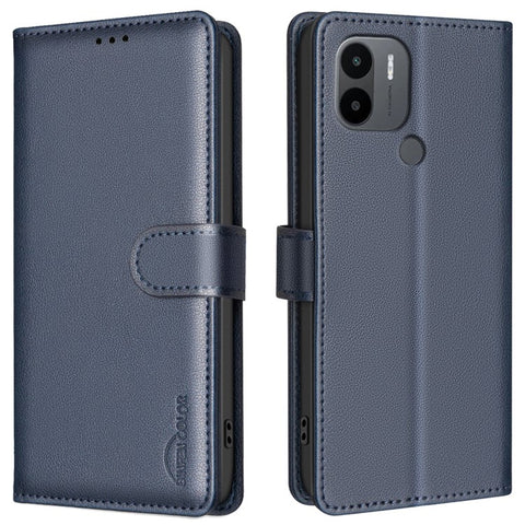 BINFEN COLOR BF32 For Xiaomi Redmi A1 4G / A2 4G / A1+ 4G / A2+ 4G / Poco C50 4G Case Litchi Texture RFID Blocking Leather Phone Cover
