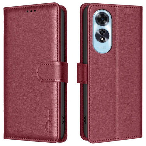 BINFEN COLOR BF32 For Oppo A60 4G Phone Case Litchi Texture RFID Blocking Leather Phone Cover