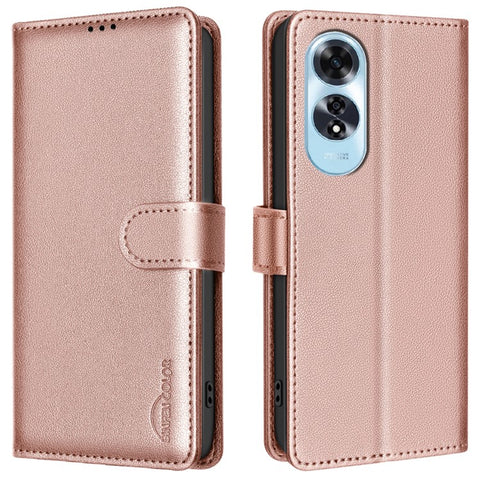 BINFEN COLOR BF32 For Oppo A60 4G Phone Case Litchi Texture RFID Blocking Leather Phone Cover