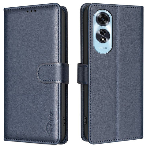 BINFEN COLOR BF32 For Oppo A60 4G Phone Case Litchi Texture RFID Blocking Leather Phone Cover