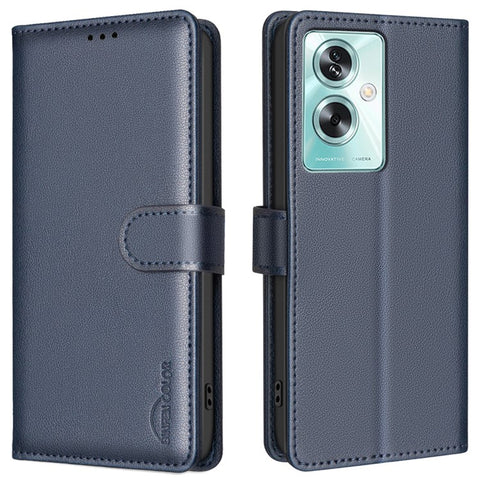 BINFEN COLOR BF32 PU Leather Phone Case for Oppo A79 5G Litchi Texture RFID Blocking Phone Cover
