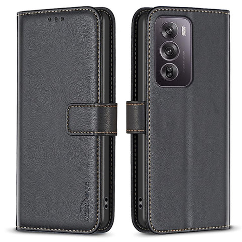 BINFEN COLOR BF17 For Oppo Reno12 Pro 5G (Global) Case Magnetic Closure PU Leather Phone Cover