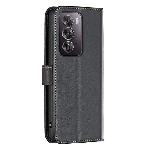 BINFEN COLOR BF17 For Oppo Reno12 Pro 5G (Global) Case Magnetic Closure PU Leather Phone Cover