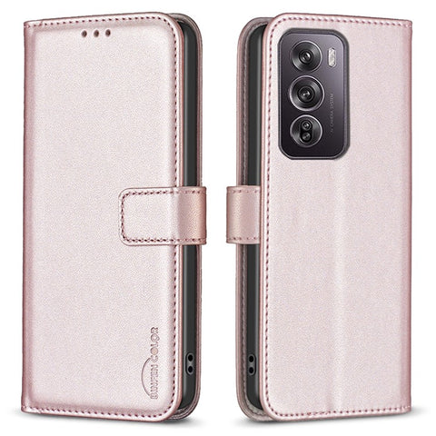 BINFEN COLOR BF17 For Oppo Reno12 Pro 5G (Global) Case Magnetic Closure PU Leather Phone Cover