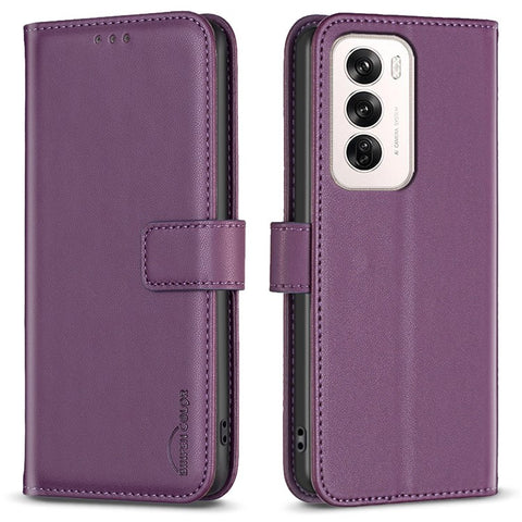 BINFEN COLOR BF17 For Oppo Reno12 5G (Global) Case Wallet Phone Leather Cover