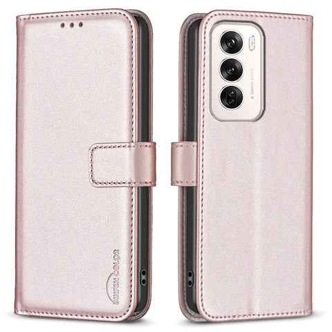BINFEN COLOR BF17 For Oppo Reno12 5G (Global) Case Wallet Phone Leather Cover