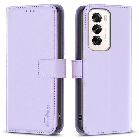 BINFEN COLOR BF17 For Oppo Reno12 5G (Global) Case Wallet Phone Leather Cover