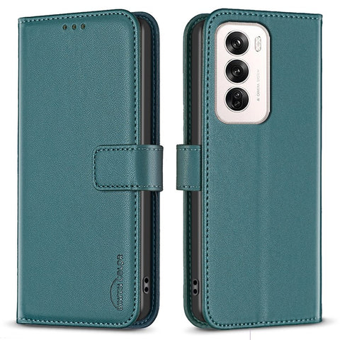 BINFEN COLOR BF17 For Oppo Reno12 5G (Global) Case Wallet Phone Leather Cover