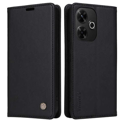 YIKATU YK-001 For Xiaomi Redmi 13 5G / 13 4G Case Leather Phone Cover Magnetic Closure