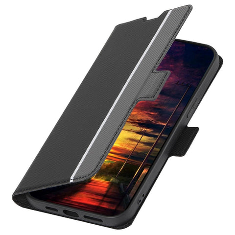 For Huawei Enjoy 50 Pro 4G / nova Y90 4G Twill Texture Side Magnetic Clasp PU Leather Stand Cover Card Slots Phone Case