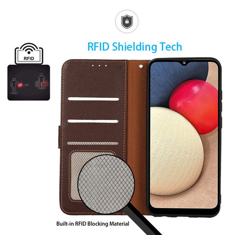KHAZNEH For Oppo Reno12 Pro 5G (Global) Wallet Case RFID Blocking Leather Phone Cover