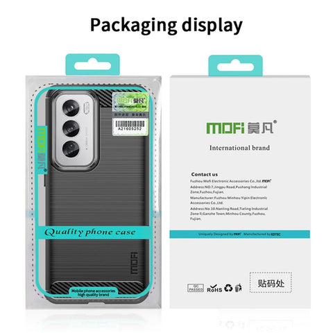 MOFI JK TPU Series-1 For Oppo Reno12 5G (Global) Case Carbon Fiber Texture TPU Soft Phone Cover