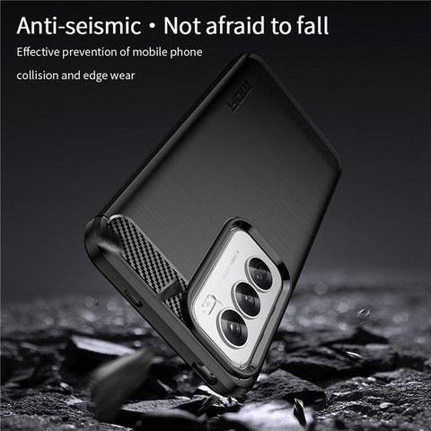 MOFI JK TPU Series-1 For Oppo Reno12 5G (Global) Case Carbon Fiber Texture TPU Soft Phone Cover