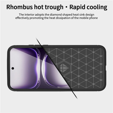 MOFI JK TPU Series-1 For Oppo Reno12 5G (Global) Case Carbon Fiber Texture TPU Soft Phone Cover