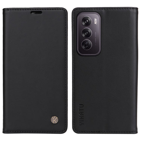 YIKATU YK-001 For Oppo Reno12 5G (Global) Case Wallet Leather Phone Cover Folio Strong Magnetic Closure