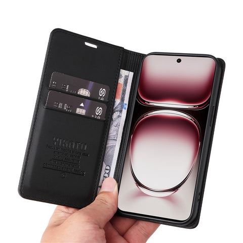 YIKATU YK-001 For Oppo Reno12 5G (Global) Case Wallet Leather Phone Cover Folio Strong Magnetic Closure