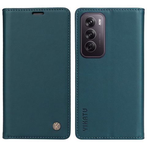 YIKATU YK-001 For Oppo Reno12 5G (Global) Case Wallet Leather Phone Cover Folio Strong Magnetic Closure