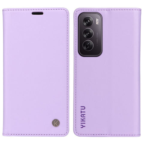 YIKATU YK-001 For Oppo Reno12 5G (Global) Case Wallet Leather Phone Cover Folio Strong Magnetic Closure