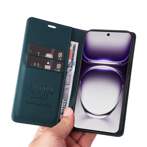 YIKATU YK-001 For Oppo Reno12 Pro 5G (China) / (Global) Case Leather Magnetic Auto-absorbed Phone Cover