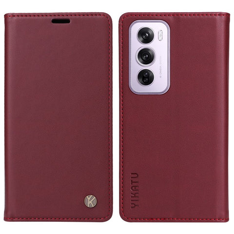 YIKATU YK-001 For Oppo Reno12 Pro 5G (China) / (Global) Case Leather Magnetic Auto-absorbed Phone Cover
