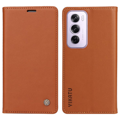 YIKATU YK-001 For Oppo Reno12 Pro 5G (China) / (Global) Case Leather Magnetic Auto-absorbed Phone Cover