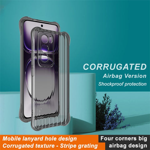 IMAK For Oppo Reno12 Pro 5G (Global) Case Anti-Drop TPU Phone Cover Corrugated Texture
