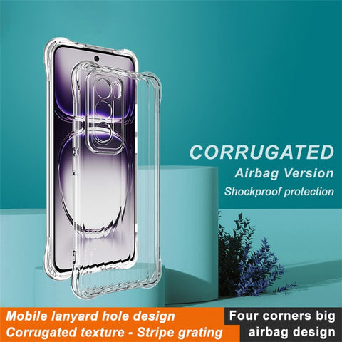 IMAK For Oppo Reno12 5G (Global) Case Corrugated Texture Stripe TPU Phone Cover