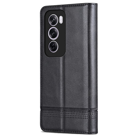 AZNS For Oppo Reno12 5G (Global) Phone Case Cowhide Texture PU Leather Phone Cover
