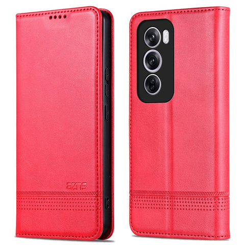 AZNS For Oppo Reno12 5G (Global) Phone Case Cowhide Texture PU Leather Phone Cover