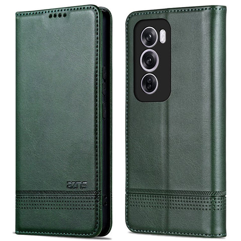 AZNS For Oppo Reno12 5G (Global) Phone Case Cowhide Texture PU Leather Phone Cover