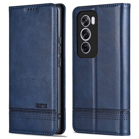 AZNS For Oppo Reno12 5G (Global) Phone Case Cowhide Texture PU Leather Phone Cover