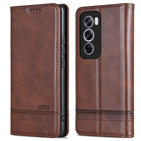 AZNS For Oppo Reno12 Pro 5G (Global) Case Cowhide Texture PU Leather Phone Shell