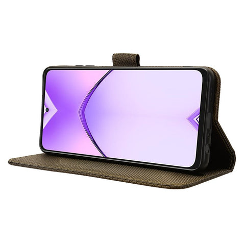 For Oppo A80 5G / A3 Pro (Global) 5G / K12x 5G (India) / A3x 5G (China) Case PU Leather Diamond Texture Protective Phone Cover