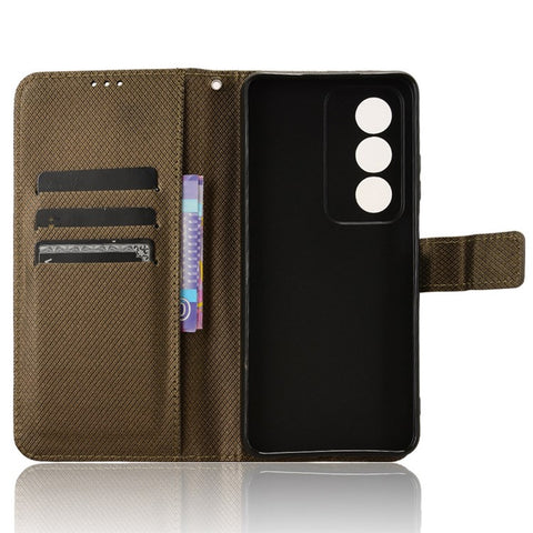 For Oppo A80 5G / A3 Pro (Global) 5G / K12x 5G (India) / A3x 5G (China) Case PU Leather Diamond Texture Protective Phone Cover