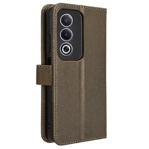 For Oppo A80 5G / A3 Pro (Global) 5G / K12x 5G (India) / A3x 5G (China) Case PU Leather Diamond Texture Protective Phone Cover