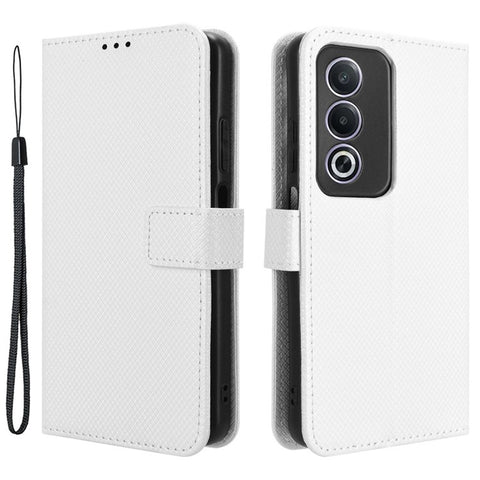 For Oppo A80 5G / A3 Pro (Global) 5G / K12x 5G (India) / A3x 5G (China) Case PU Leather Diamond Texture Protective Phone Cover