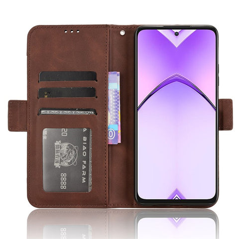 For Oppo A80 5G / A3 Pro (Global) 5G / K12x 5G (India) / A3x 5G (China) Case Multiple Card Slots Leather Stand Phone Cover