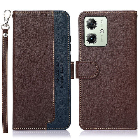 KHAZNEH For Motorola Moto G64 5G Wallet Case RFID Blocking Leather Phone Cover