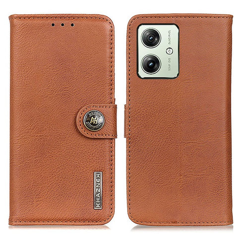 KHAZNEH For Motorola Moto G64 5G Case Cowhide Texture Leather Wallet Stand Cover
