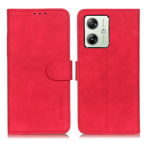 KHAZNEH For Motorola Moto G64 5G Case PU Leather Retro Texture Phone Cover