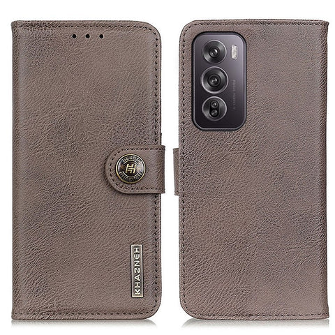 KHAZNEH For Oppo Reno12 Pro 5G (Global) Case Cowhide Texture Leather Wallet Stand Cover
