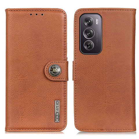 KHAZNEH For Oppo Reno12 Pro 5G (Global) Case Cowhide Texture Leather Wallet Stand Cover