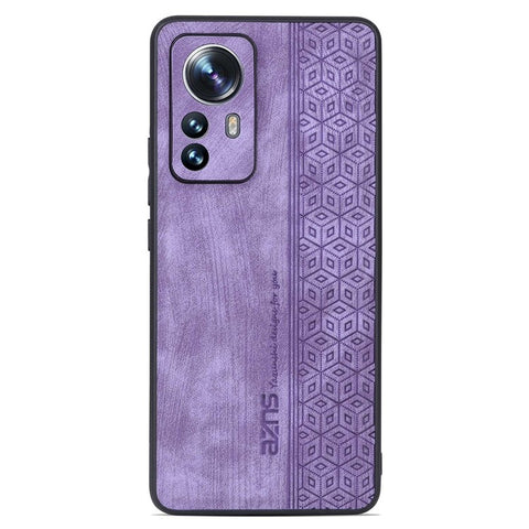 AZNS Anti-scratch Phone Case for Xiaomi 12 5G / 12X 5G / 12S 5G / 12S Pro 5G, Anti-drop Imprinted PU Leather+TPU Protective Back Cover