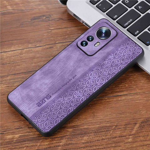 AZNS Anti-scratch Phone Case for Xiaomi 12 5G / 12X 5G / 12S 5G / 12S Pro 5G, Anti-drop Imprinted PU Leather+TPU Protective Back Cover