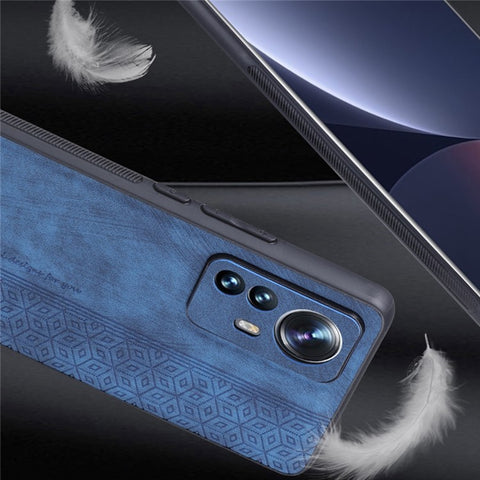AZNS Anti-scratch Phone Case for Xiaomi 12 5G / 12X 5G / 12S 5G / 12S Pro 5G, Anti-drop Imprinted PU Leather+TPU Protective Back Cover